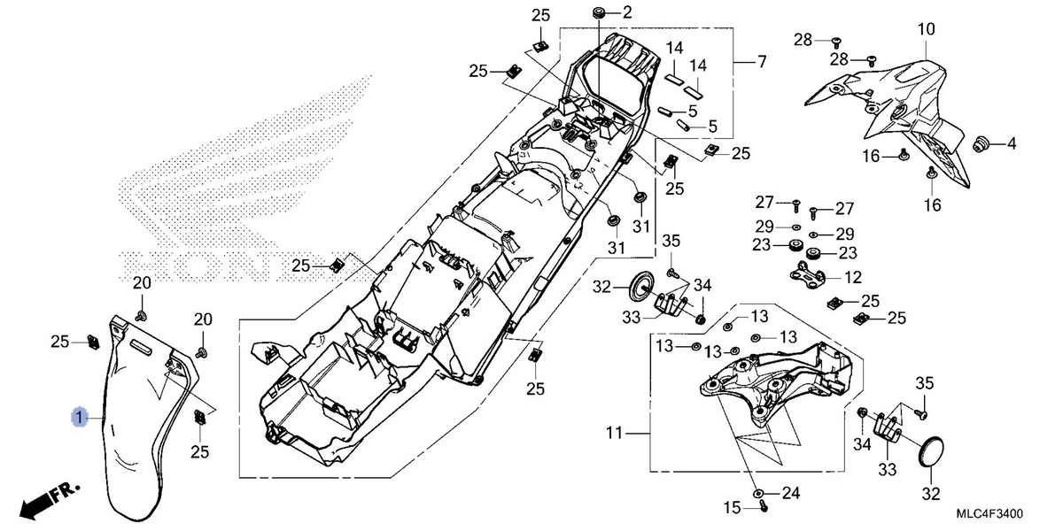 Honda OEM part 17218-MLC-D00