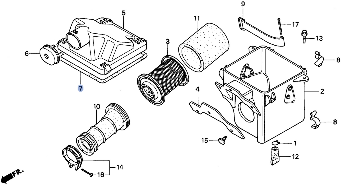 Honda OEM part 17219-HF7-000