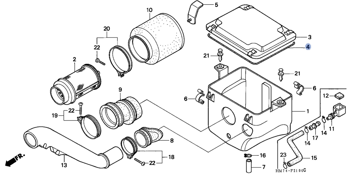 Honda OEM part 17219-HM7-000