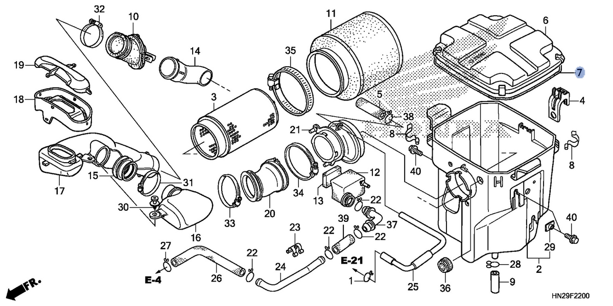 Honda OEM part 17219-HN2-000