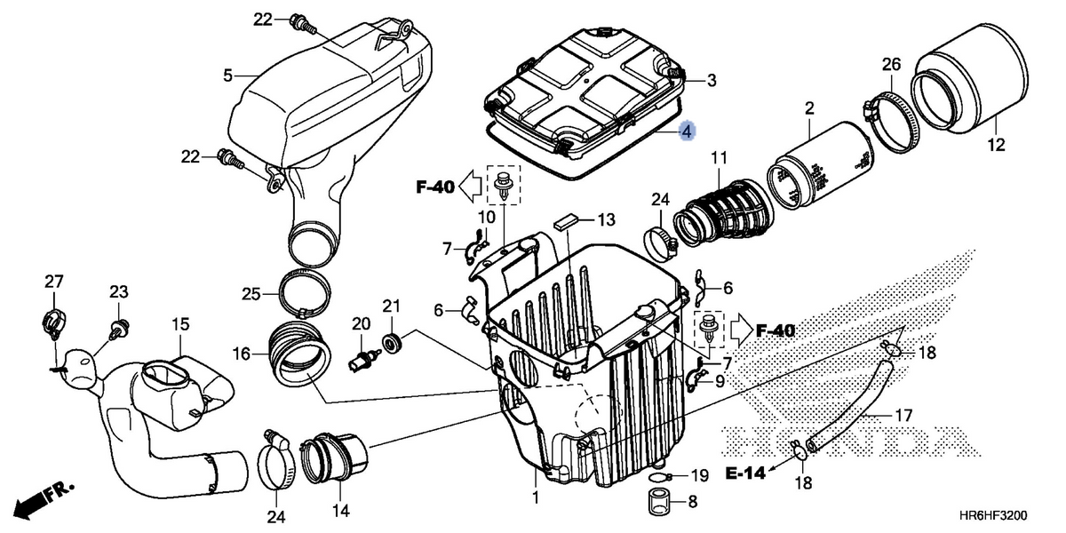 Honda OEM part 17219-HR6-A60