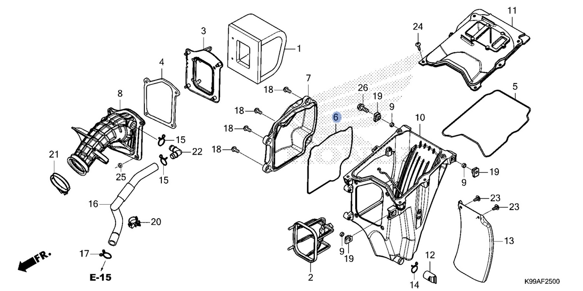 Honda OEM part 17219-K99-A70