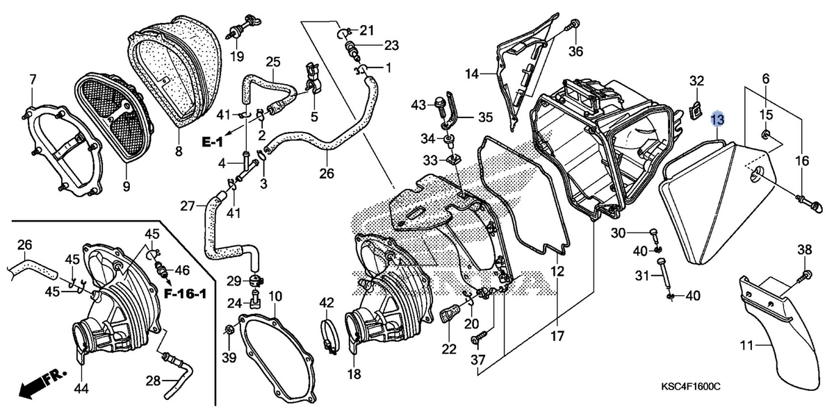 Honda OEM part 17219-KSC-000