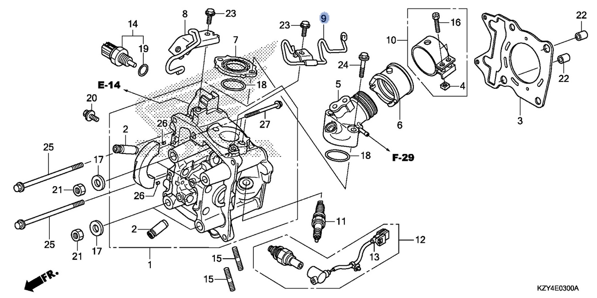 Honda OEM part 17219-KWN-710