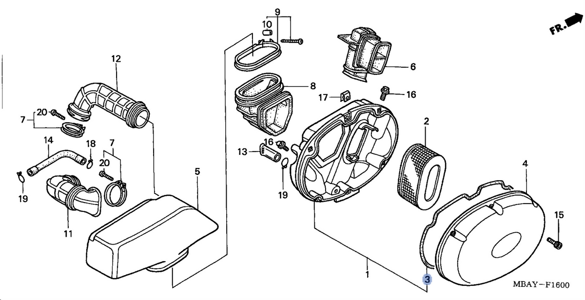 Honda OEM part 17219-MBA-300
