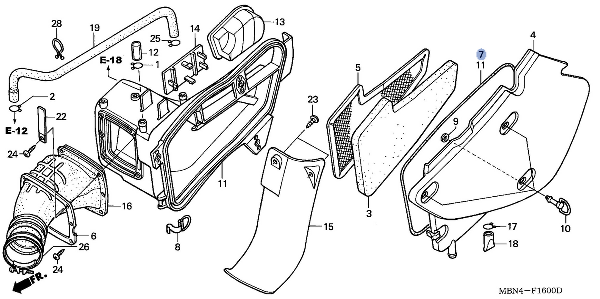 Honda OEM part 17219-MBN-670