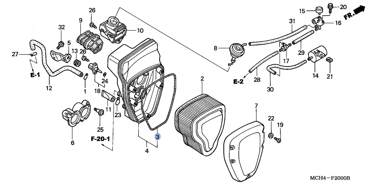 Honda OEM part 17219-MCH-300