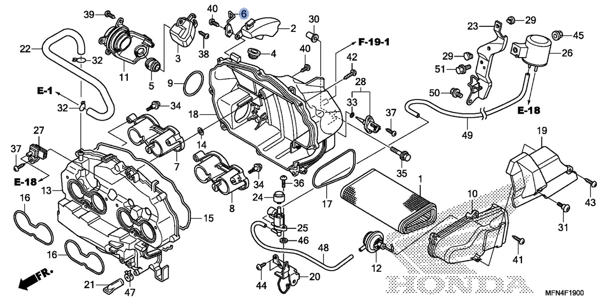 Honda OEM part 17219-MFN-L60