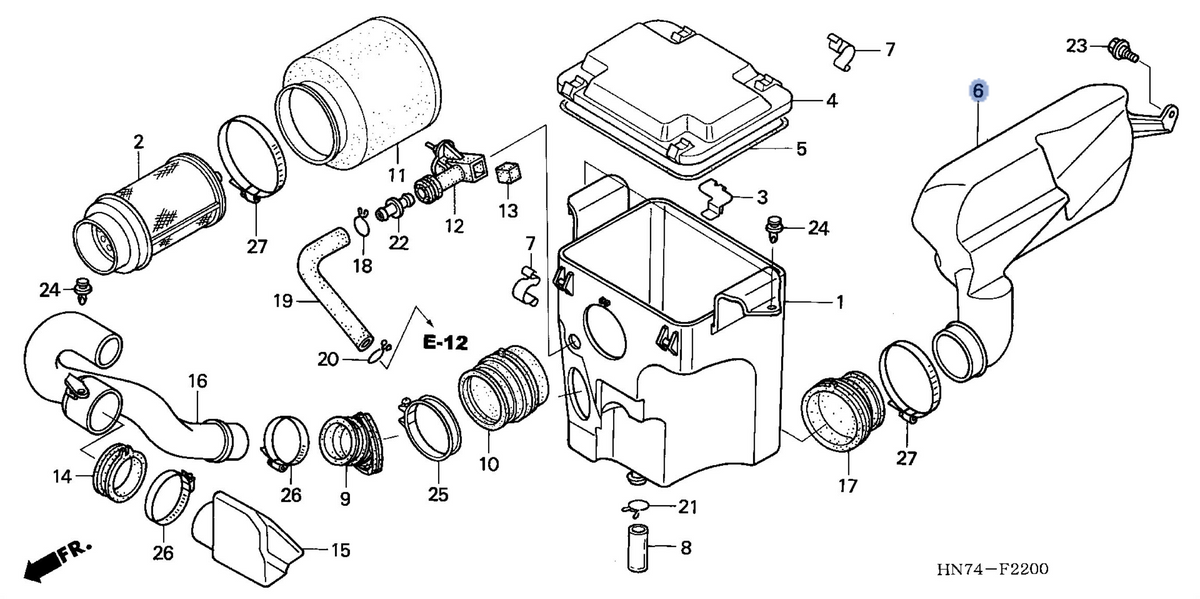 Honda OEM part 17220-HN7-000