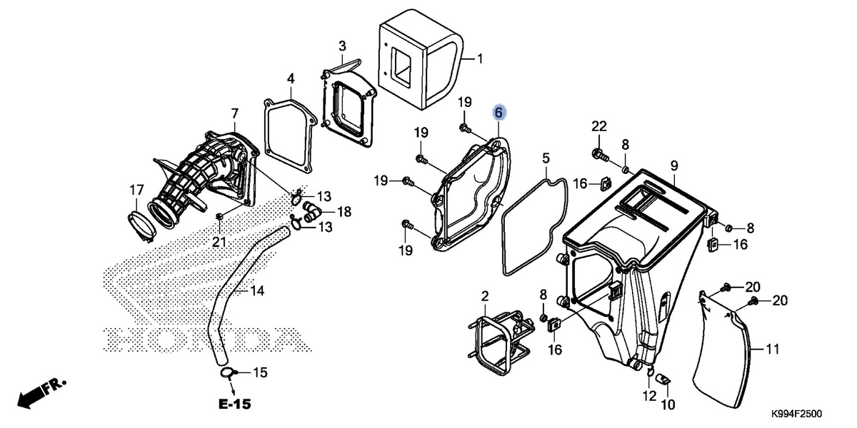 Honda OEM part 17220-K99-A00