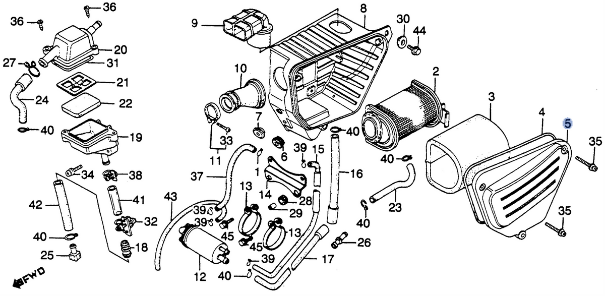 Honda OEM part 17220-KBG-000