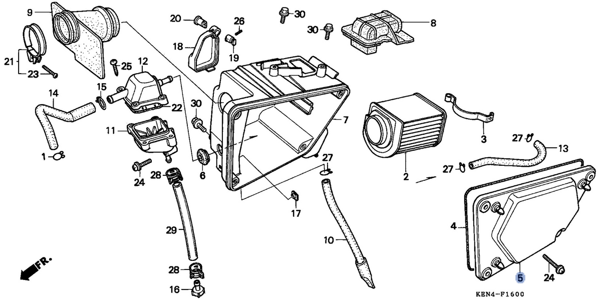 Honda OEM part 17220-KR3-600