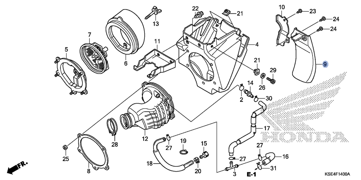 Honda OEM part 17220-KSE-000
