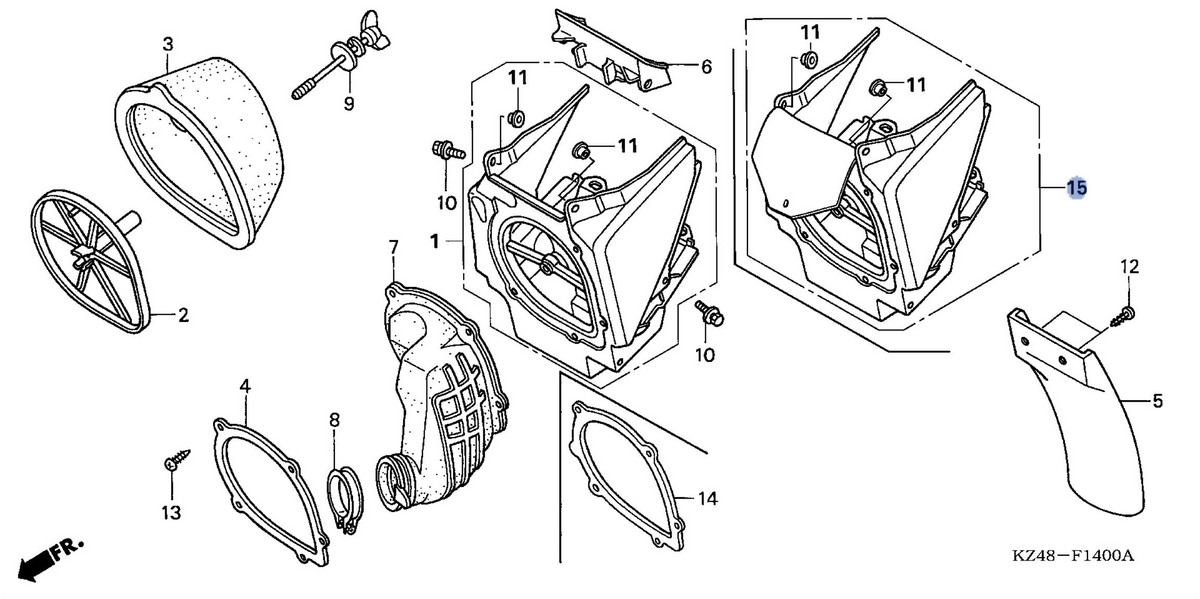 Honda OEM part 17220-KSR-710