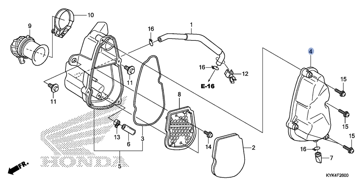 Honda OEM part 17220-KYK-910