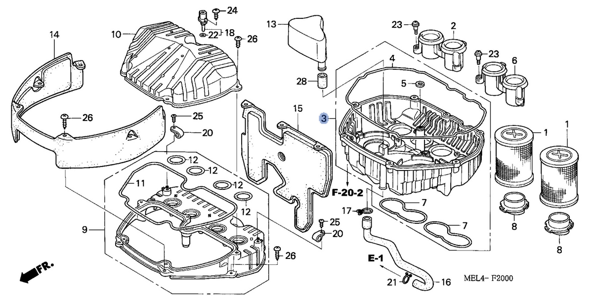 Honda OEM part 17220-MEL-010