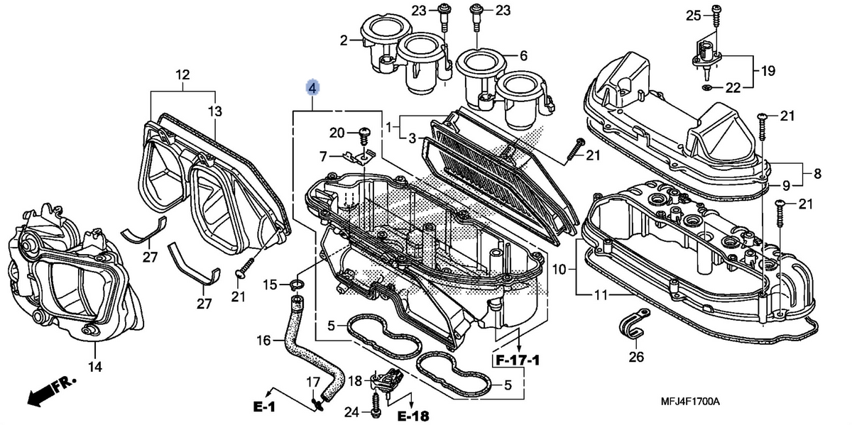 Honda OEM part 17220-MFJ-D00