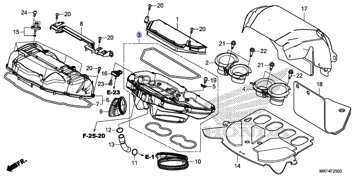Honda OEM part 17220-MKF-D40