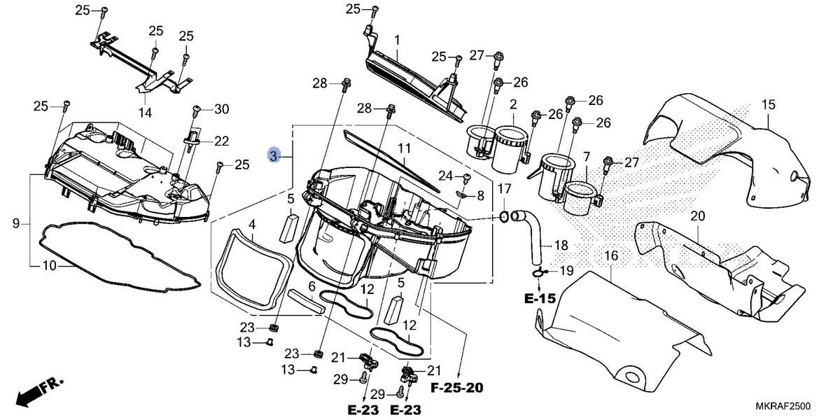 Honda OEM part 17220-MKR-AH0