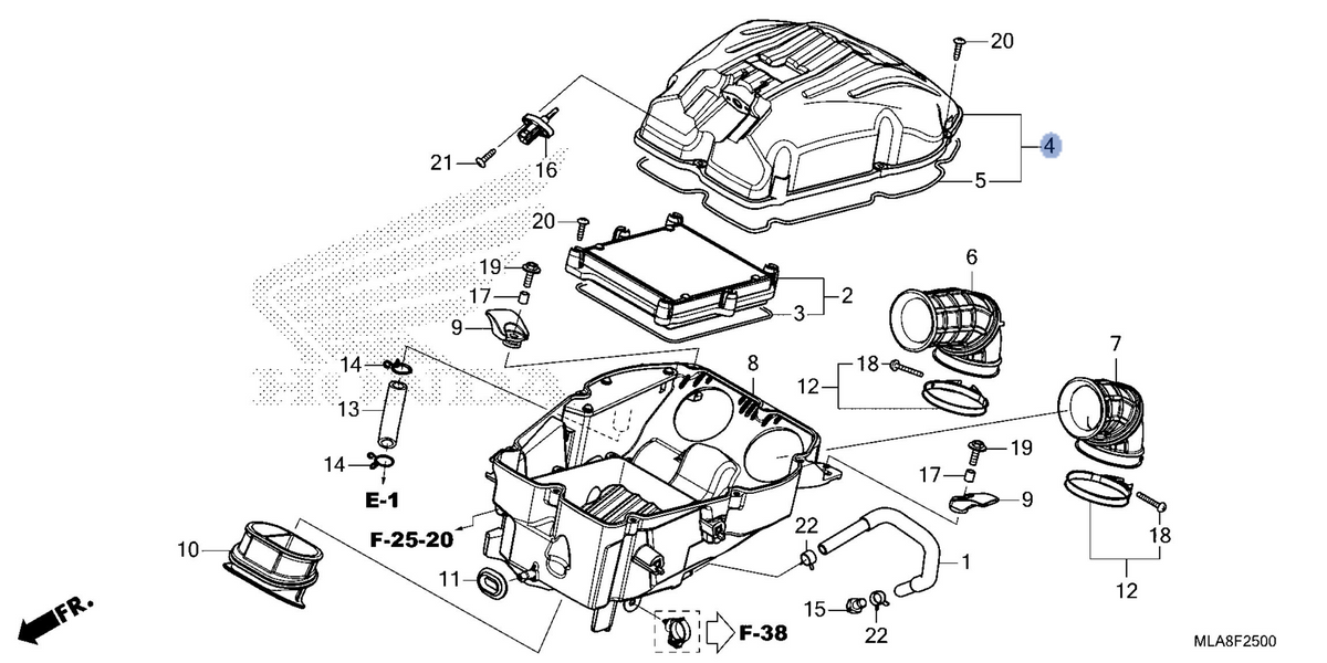 Honda OEM part 17220-MLA-A00