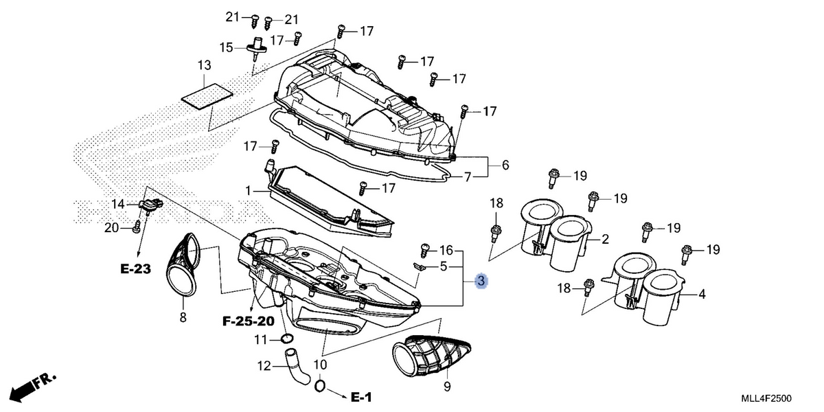 Honda OEM part 17220-MLL-D00