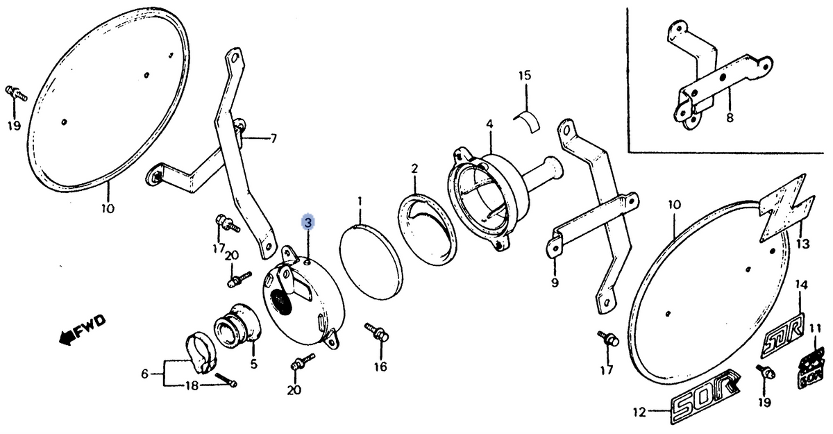 Honda OEM part 17221-165-000
