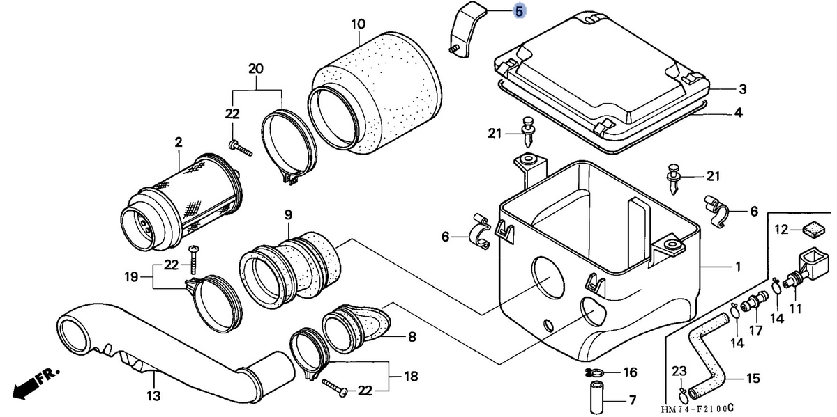 Honda OEM part 17221-HM7-000