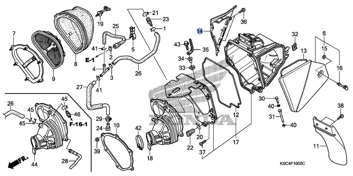 Honda OEM part 17221-KSC-000
