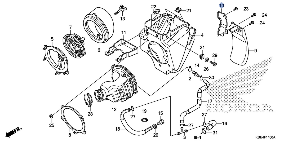 Honda OEM part 17221-KSE-000