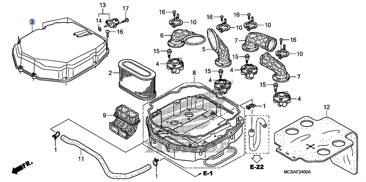 Honda OEM part 17221-MCS-G02