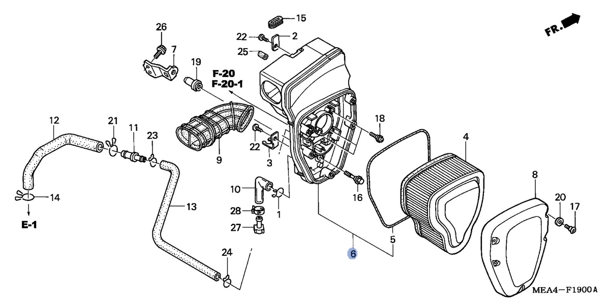 Honda OEM part 17221-MEA-670
