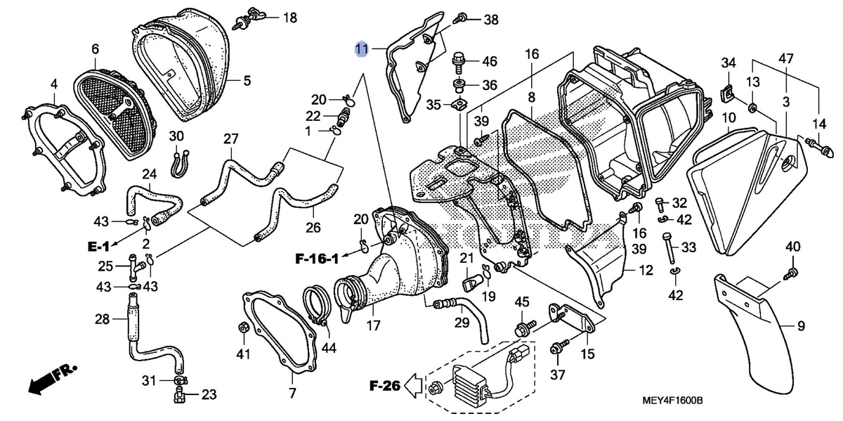 Honda OEM part 17221-MEY-A30