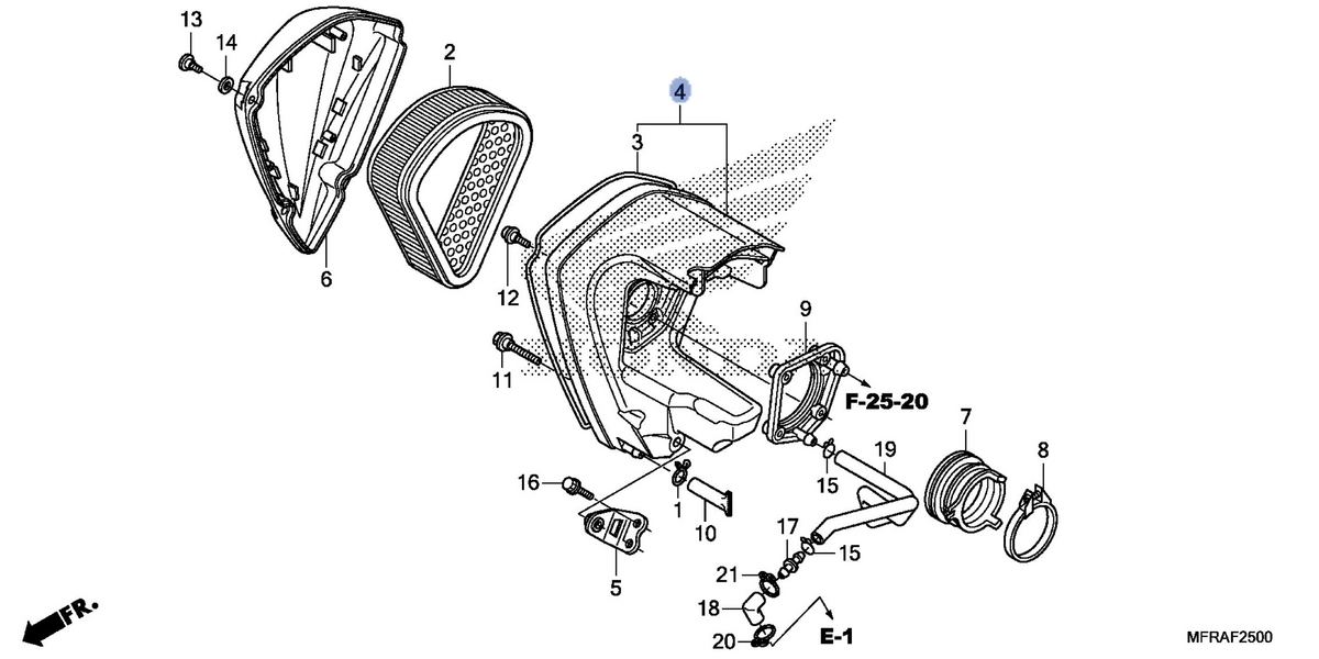 Honda OEM part 17221-MFR-670