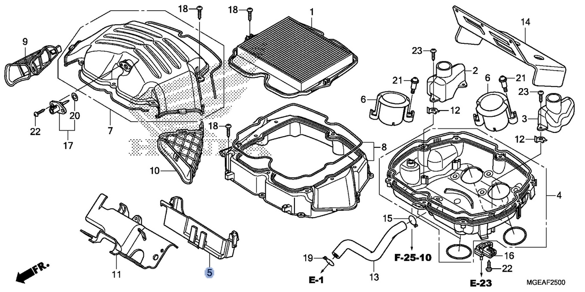 Honda OEM part 17221-MGE-000