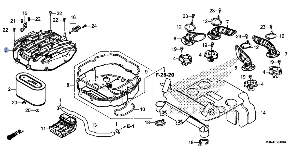 Honda OEM part 17221-MJN-A00