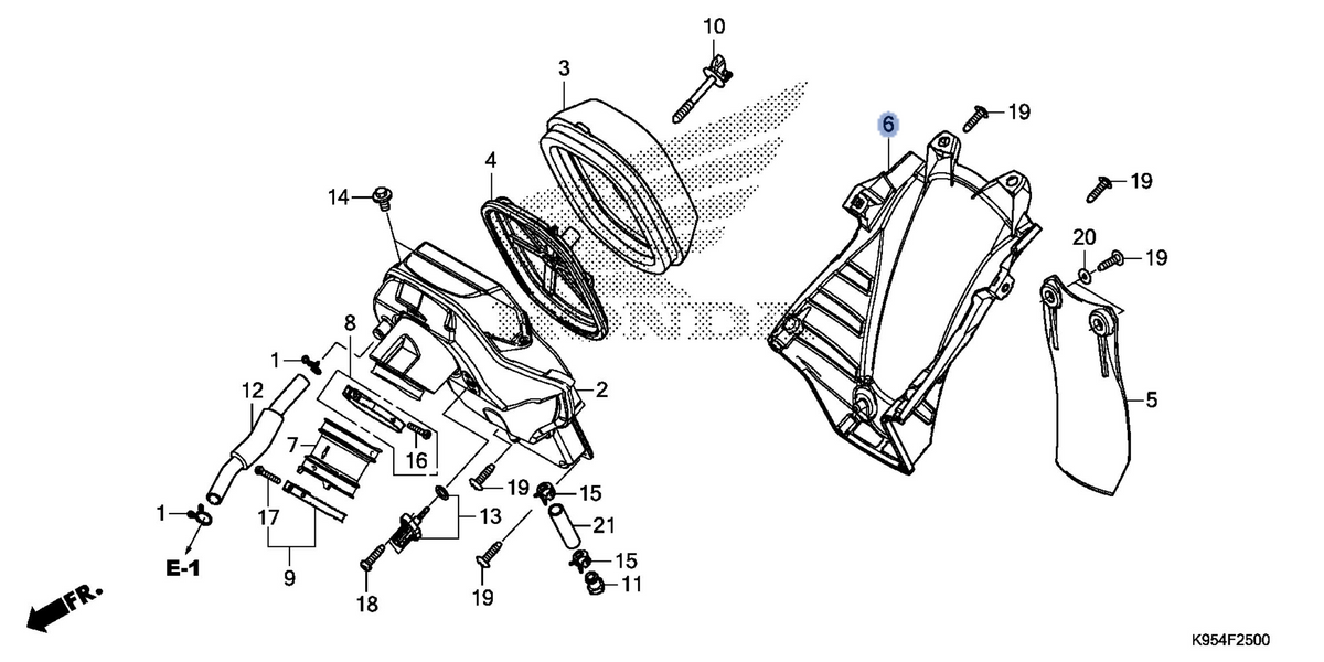 Honda OEM part 17221-MKE-A00