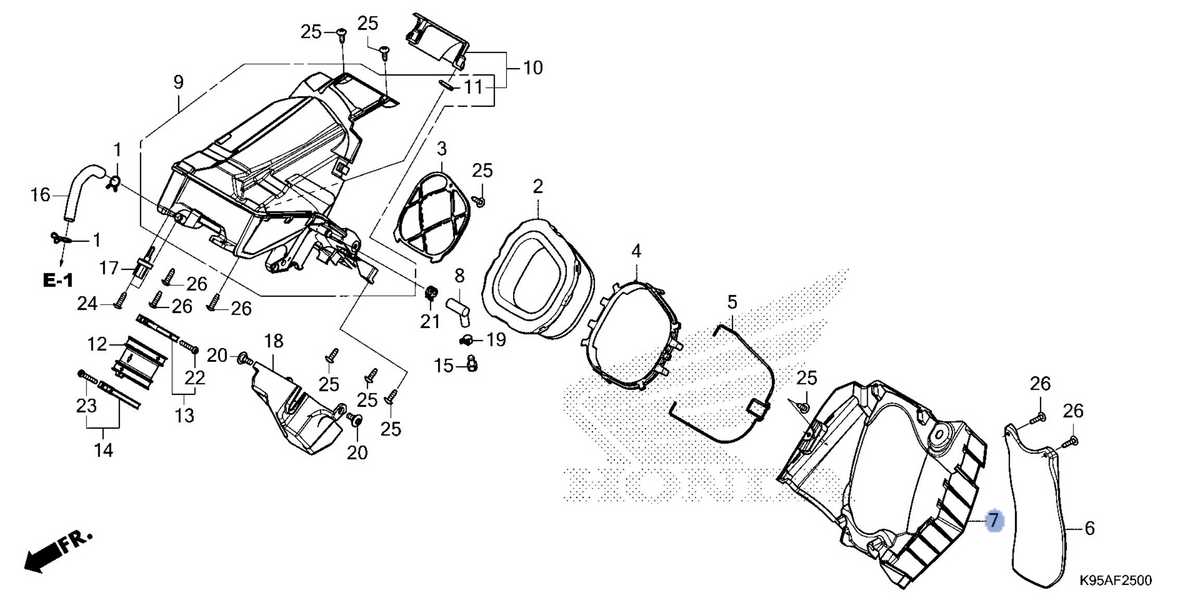 Honda OEM part 17221-MKE-AF0