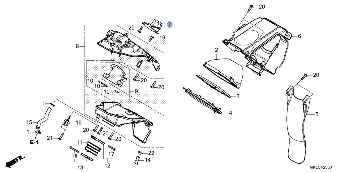 Honda OEM part 17221-MKE-B50