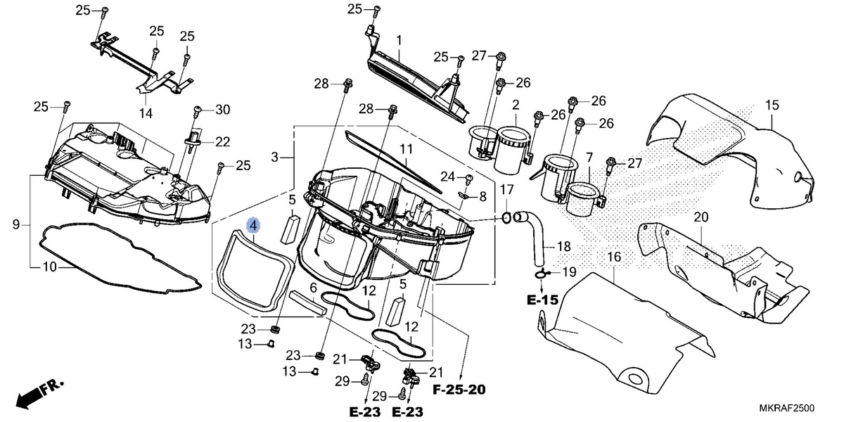 Honda OEM part 17221-MKR-D10