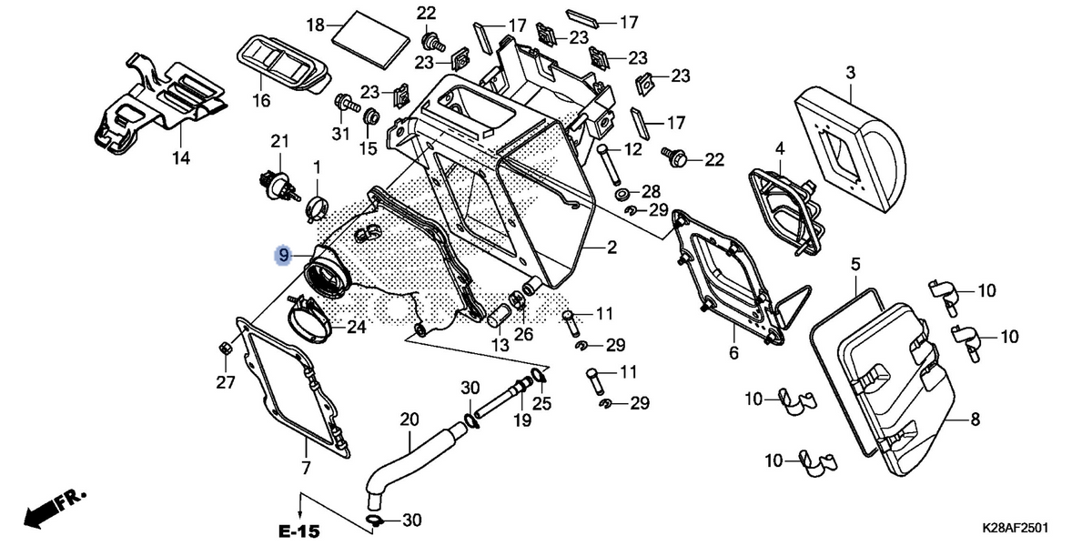 Honda OEM part 17222-K28-A60