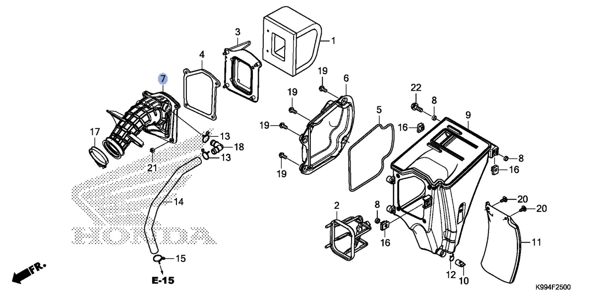 Honda OEM part 17222-K99-A00