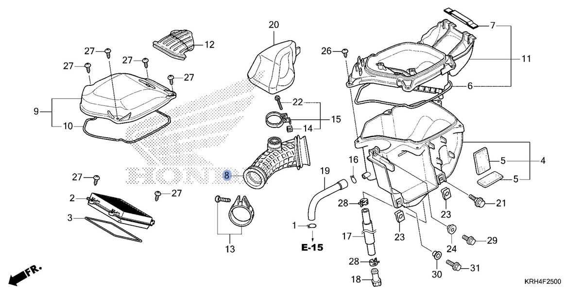 Honda OEM part 17222-KRH-650