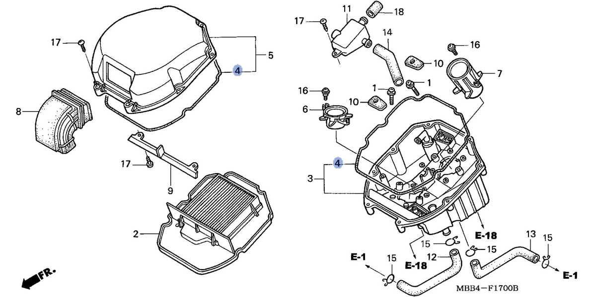 Honda OEM part 17222-MBB-300