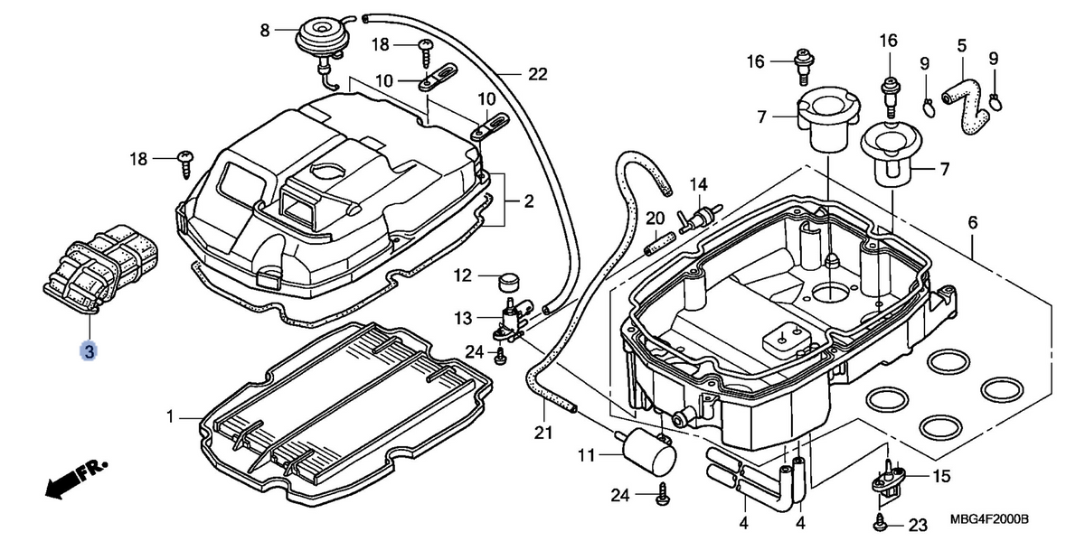 Honda OEM part 17222-MCW-D01