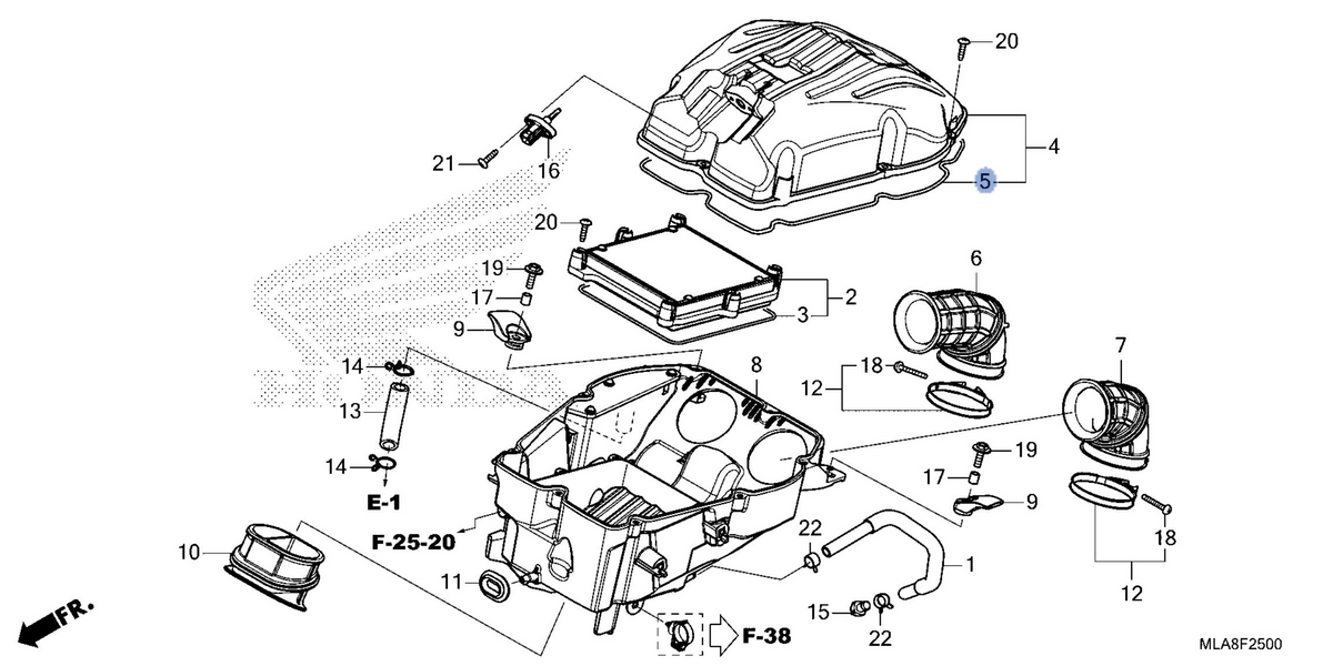 Honda OEM part 17222-MLA-A00