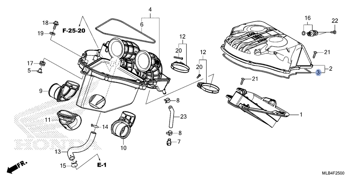 Honda OEM part 17222-MLB-D00