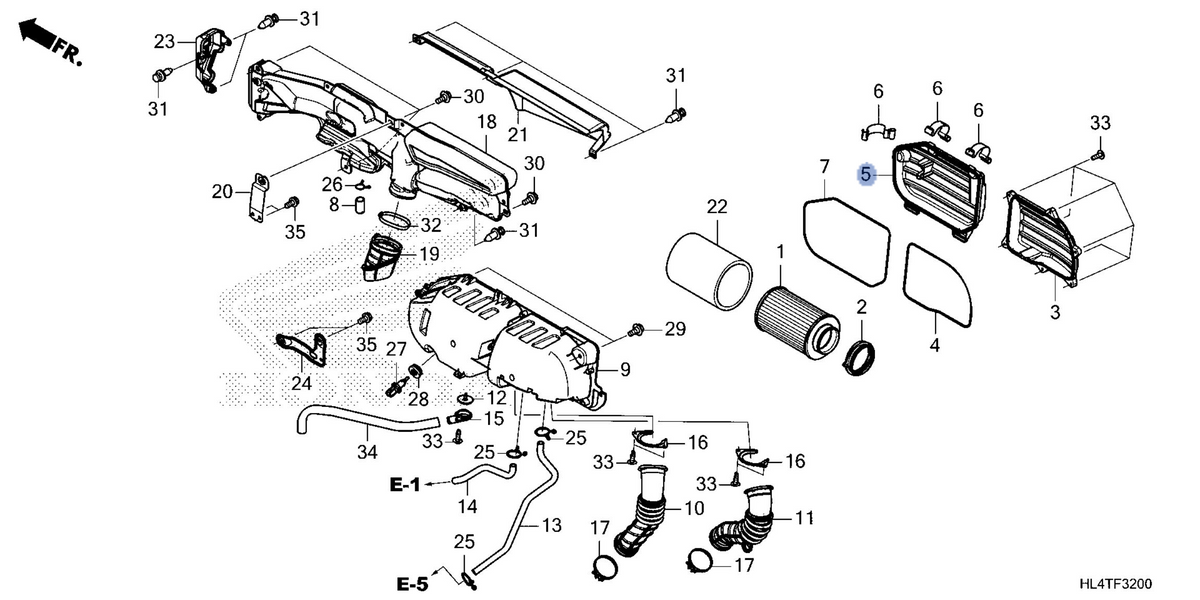 Honda OEM part 17223-HL4-B70