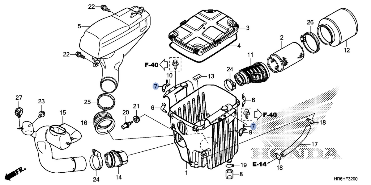 Honda OEM part 17223-HN1-A40