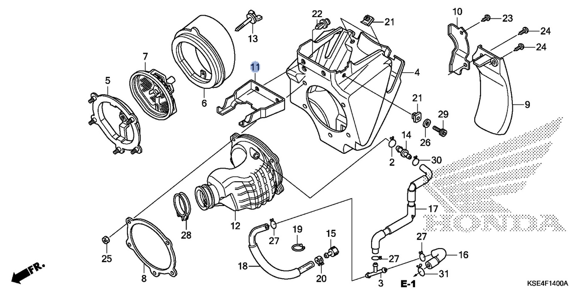 Honda OEM part 17223-KSE-000