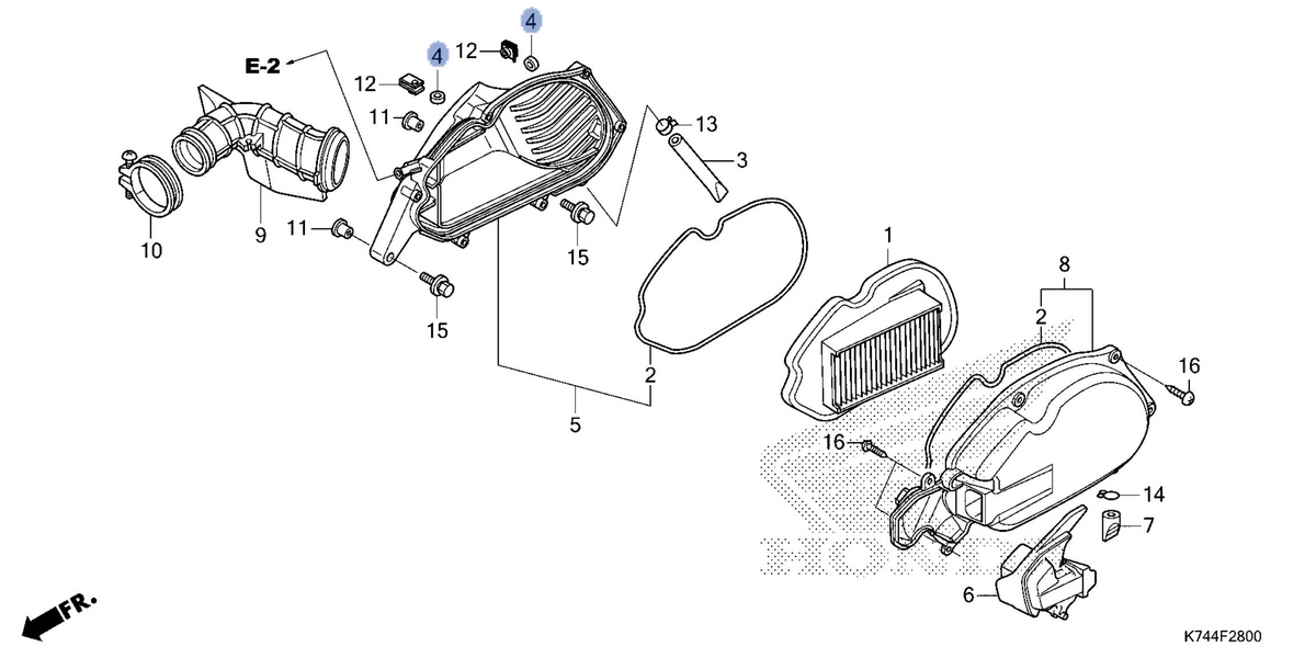 Honda OEM part 17223-KVX-600